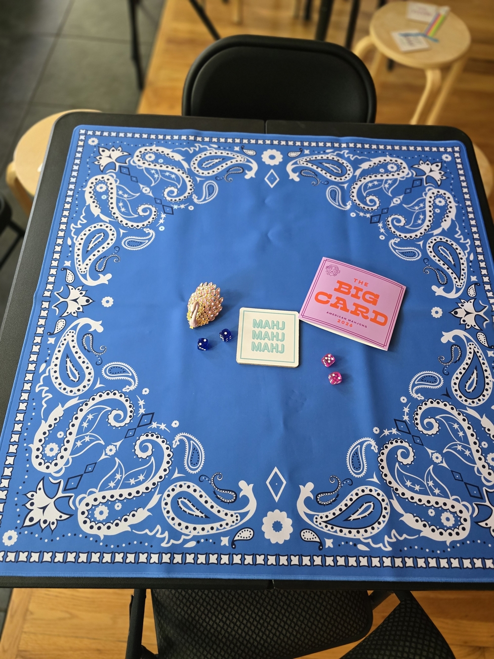 Blue Paisley Bandana Game Mat